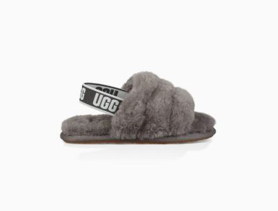 UGG Fluff Yeah Slides for Big Kids - Charcoal/Deep Grey India